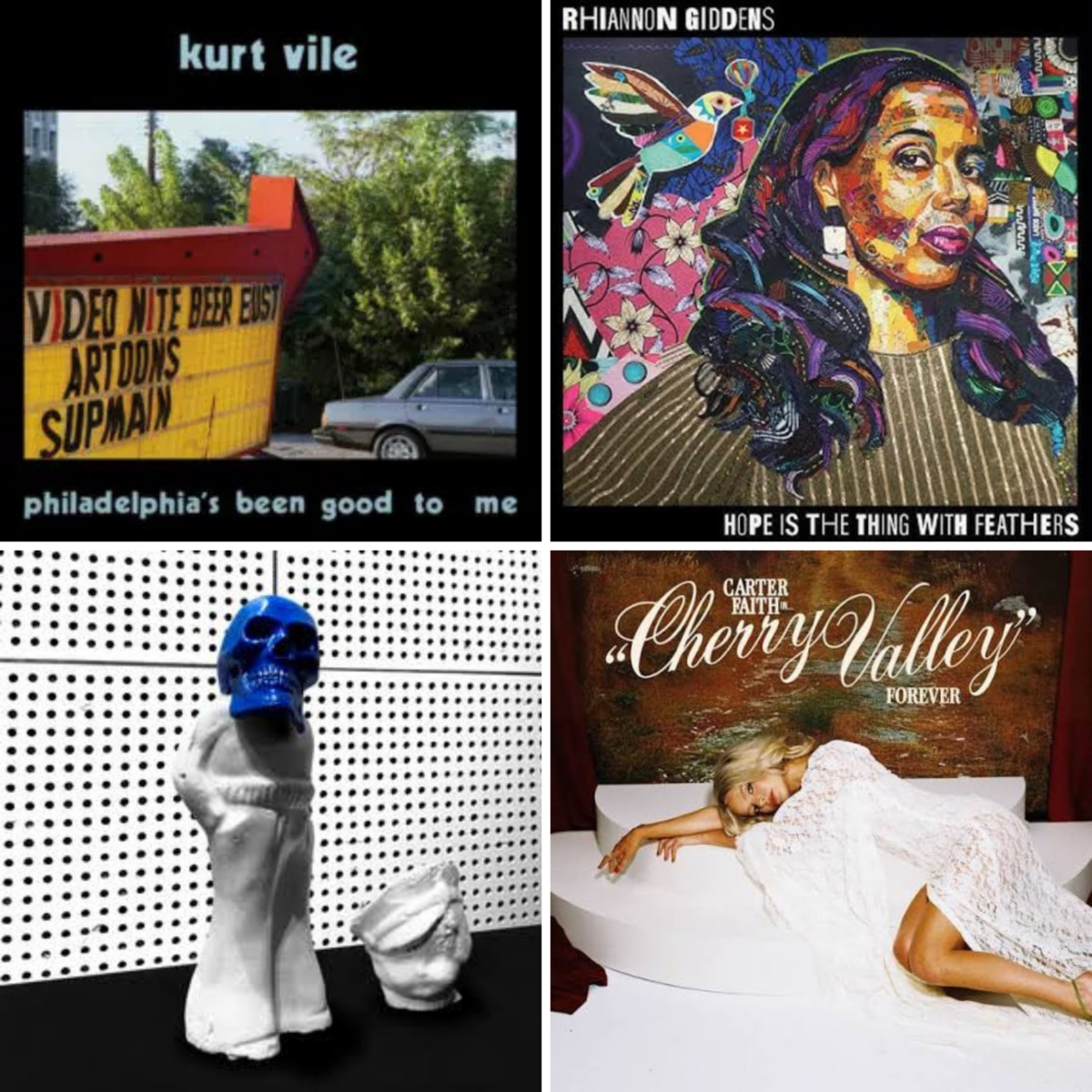 a photo of four albums