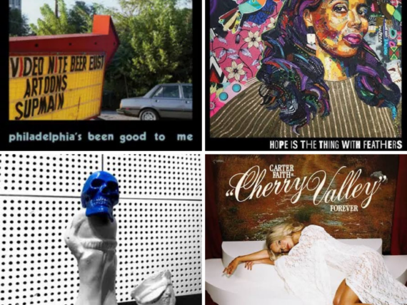 a photo of four albums