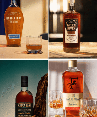 four bottles of bourbon