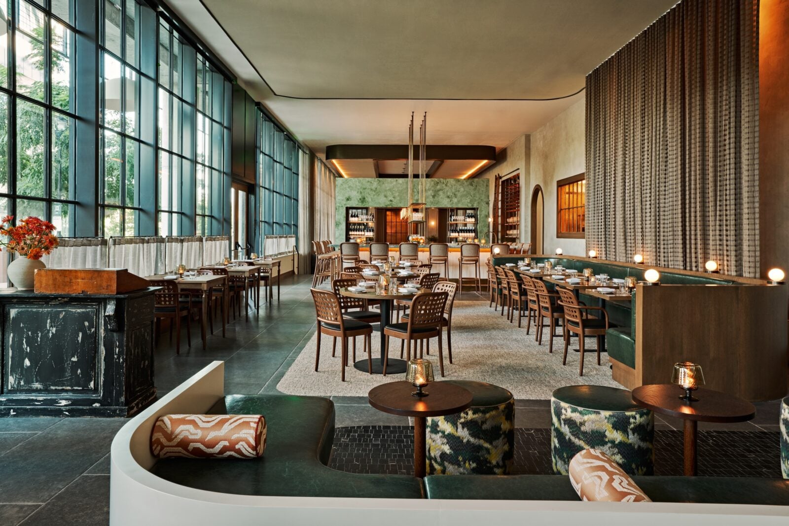 The interior of a restaurant