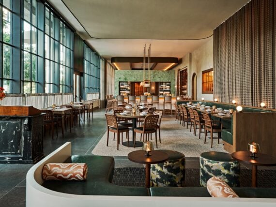 The interior of a restaurant