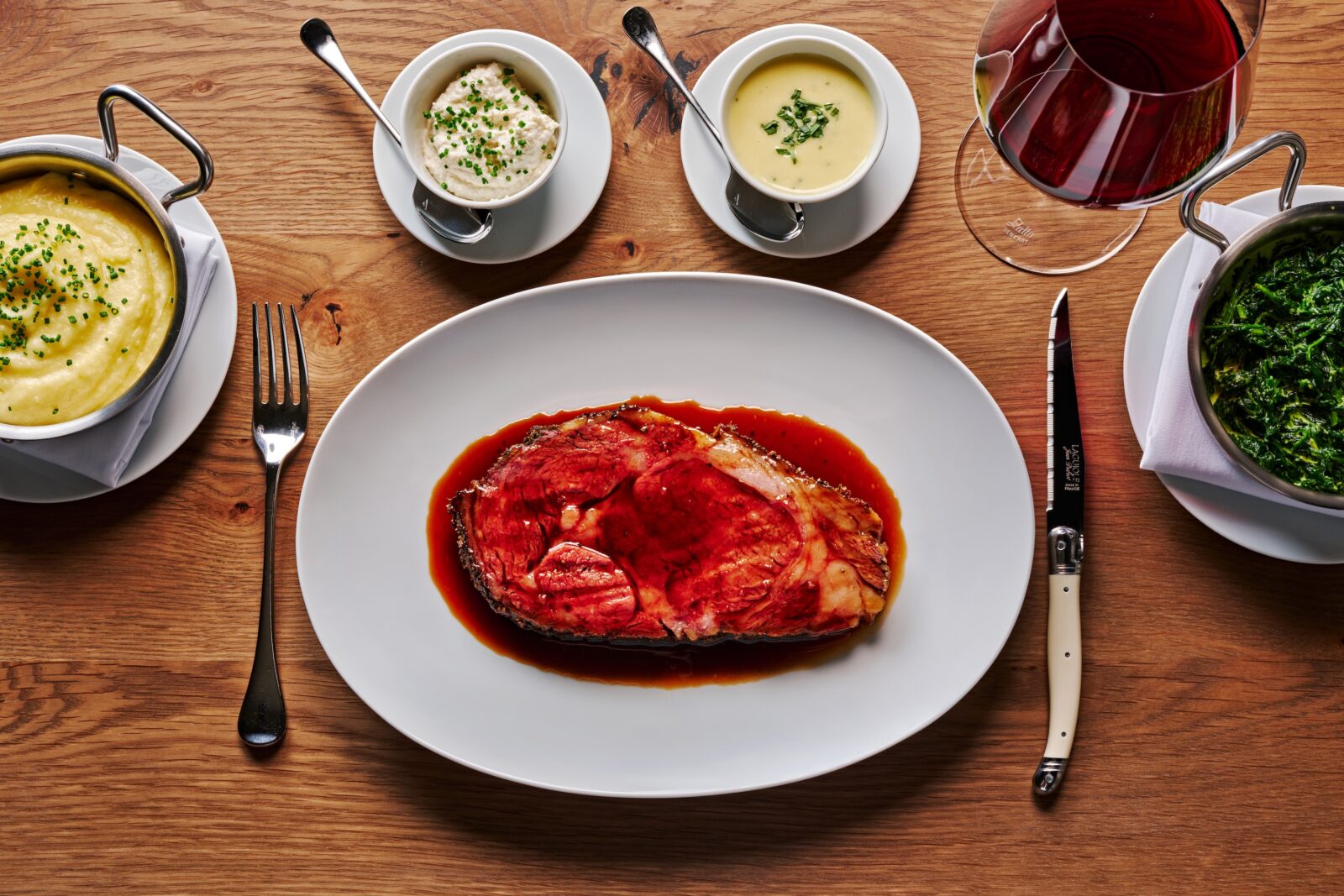A prime rib dinner