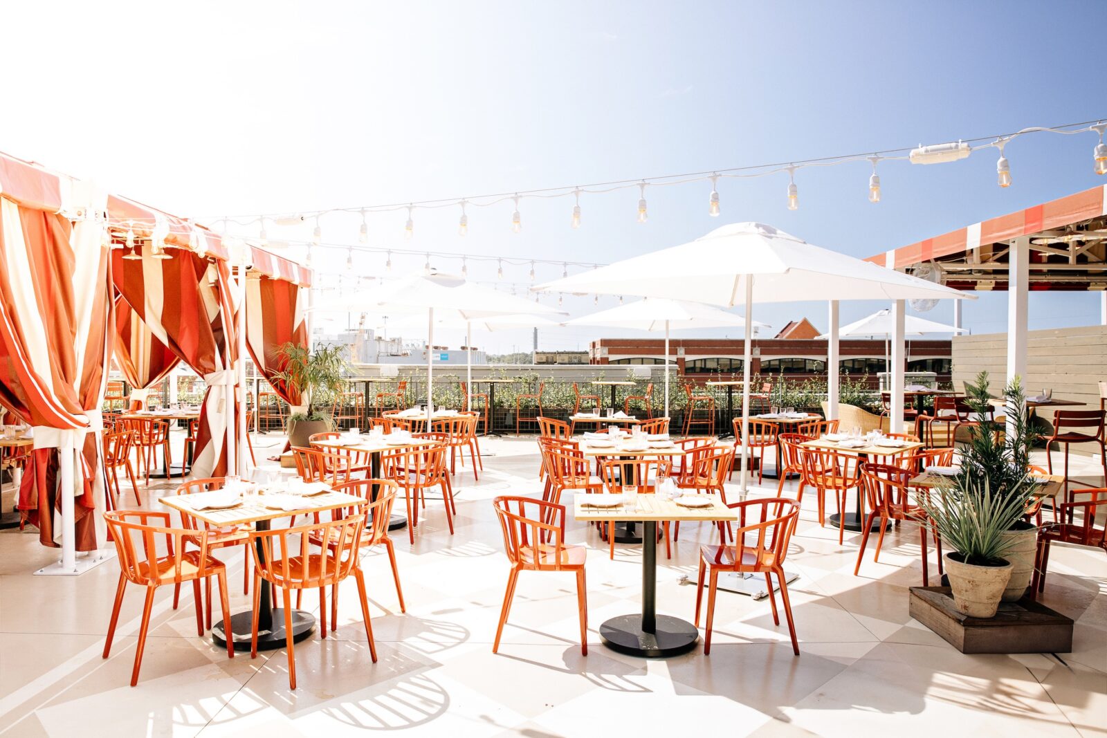 A rooftop patio