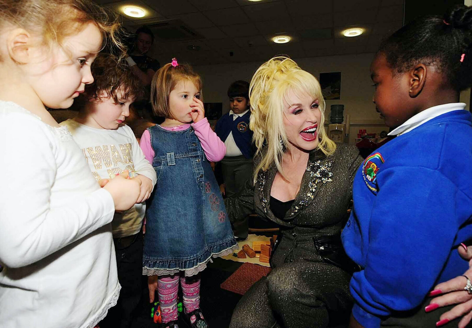 Dolly Parton with children
