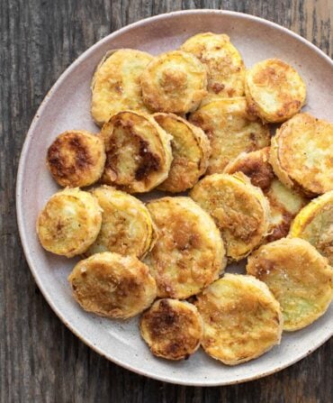 Slices of fried squash