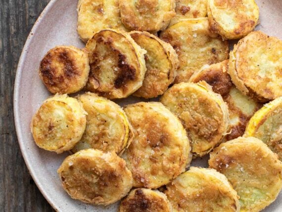 Slices of fried squash