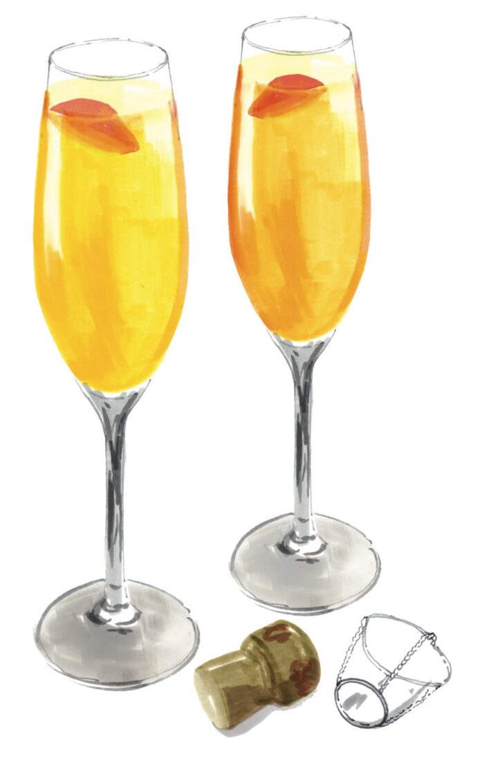 A mimosa cocktail