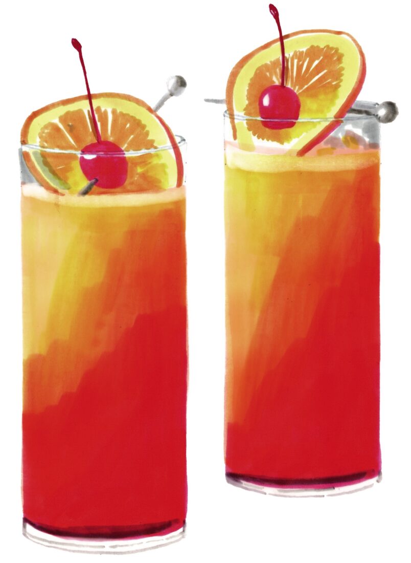 A tequila sunrise