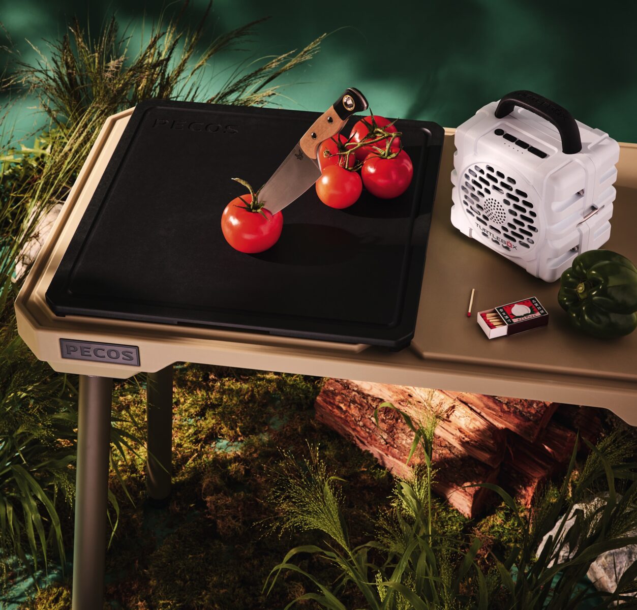 Hunting gear items on a table