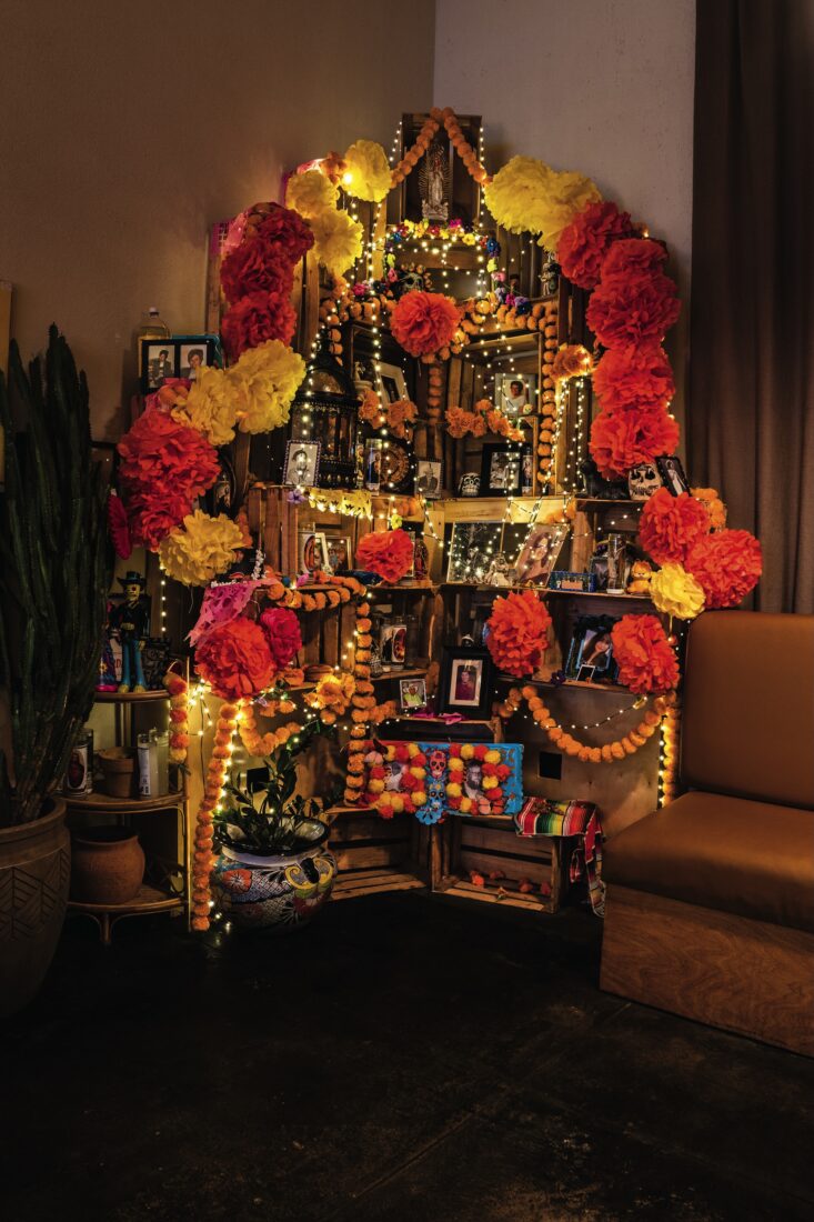 An ofrenda at a bar
