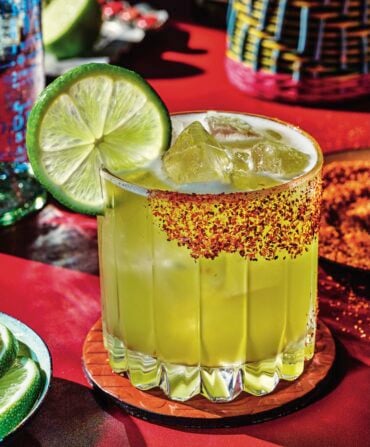 A spicy green margarita