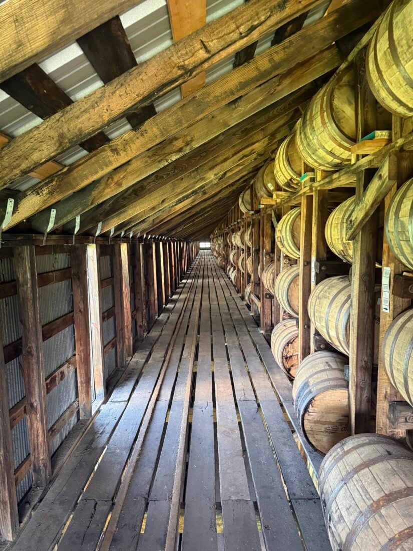 Inside a bourbon warehouse
