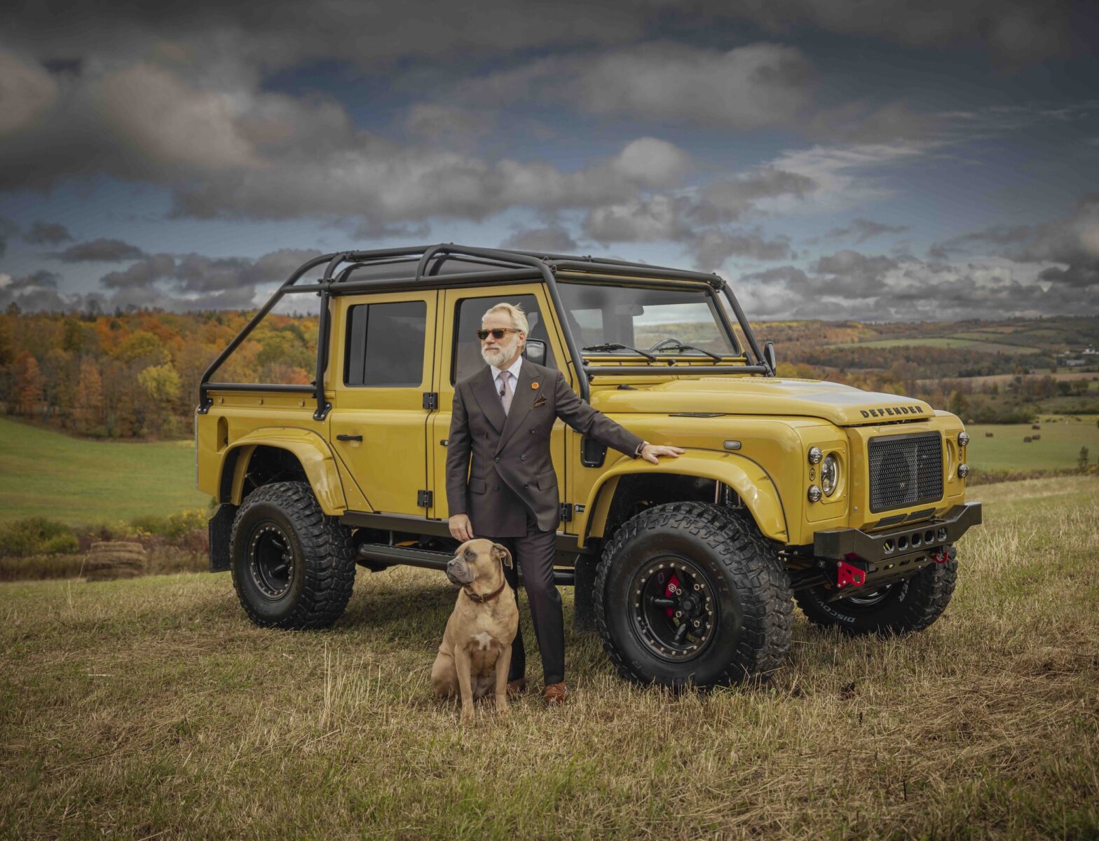 man, dog, and defender
