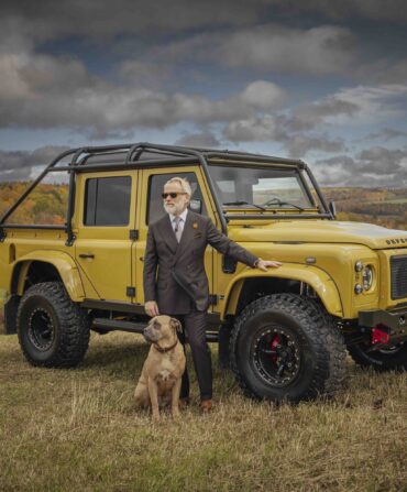man, dog, and defender