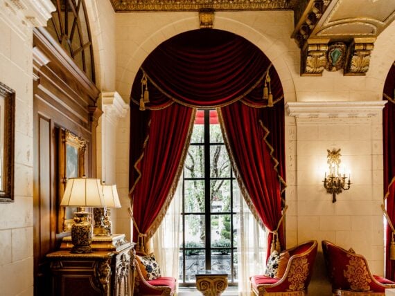 A hotel lobby