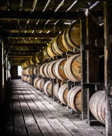 Inside a bourbon warehouse