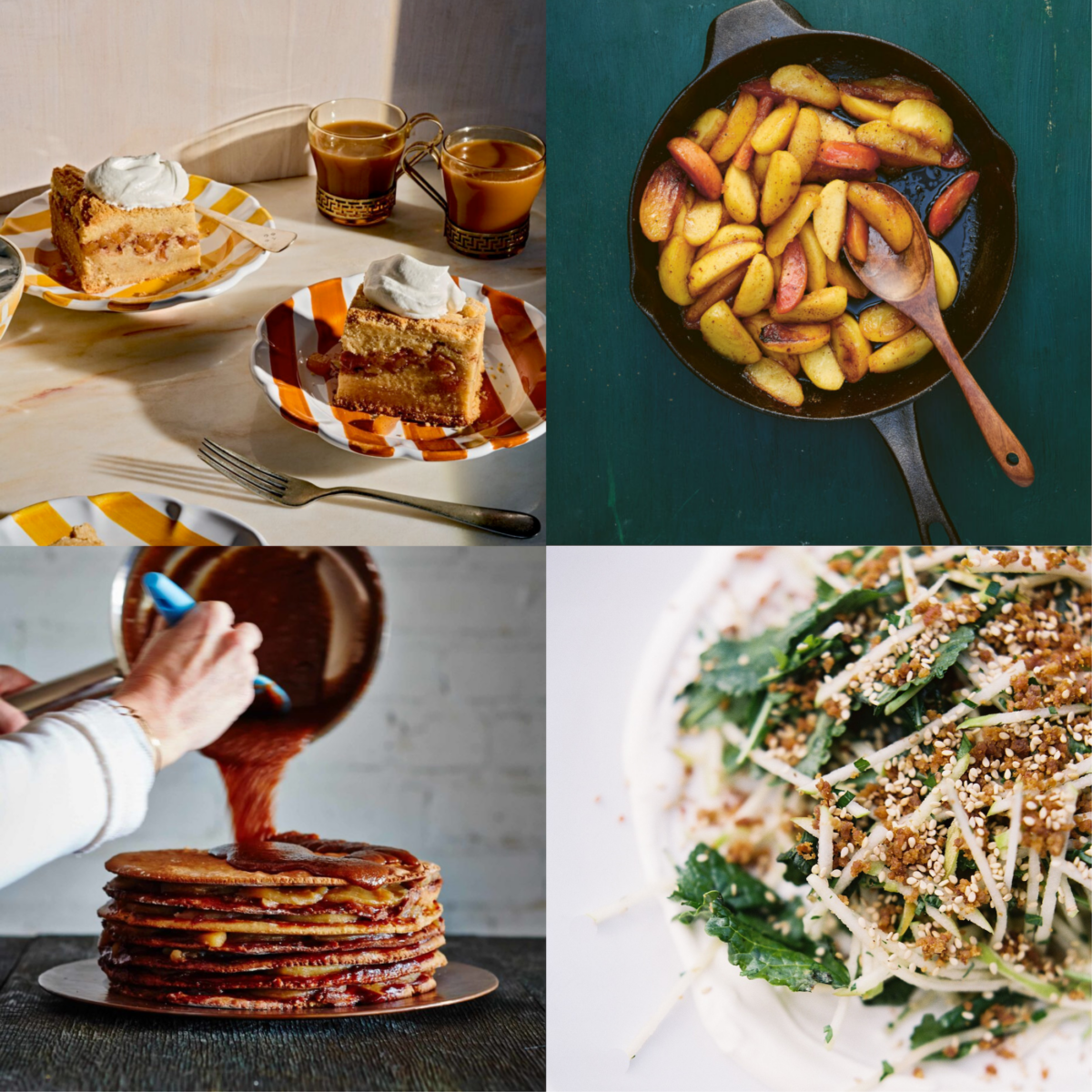 four recipes with apples