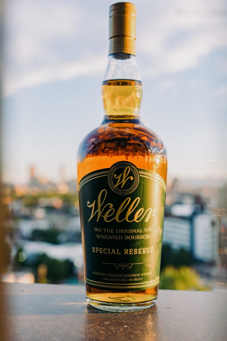 A bourbon bottle