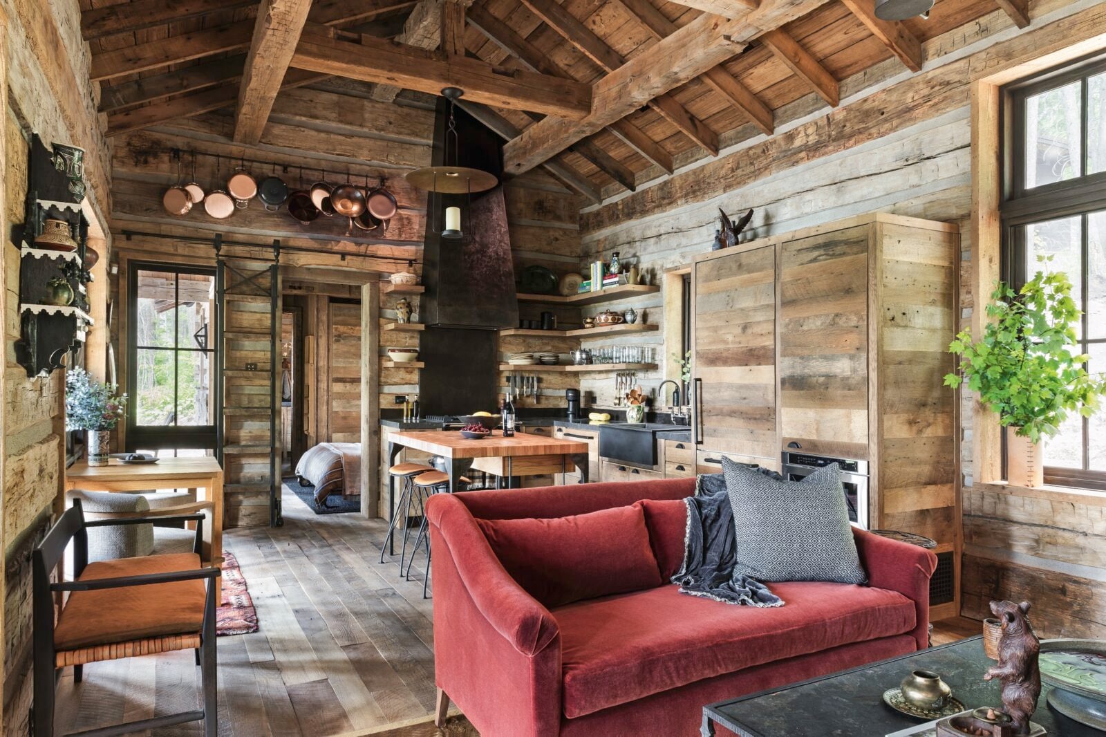 A cabin interior