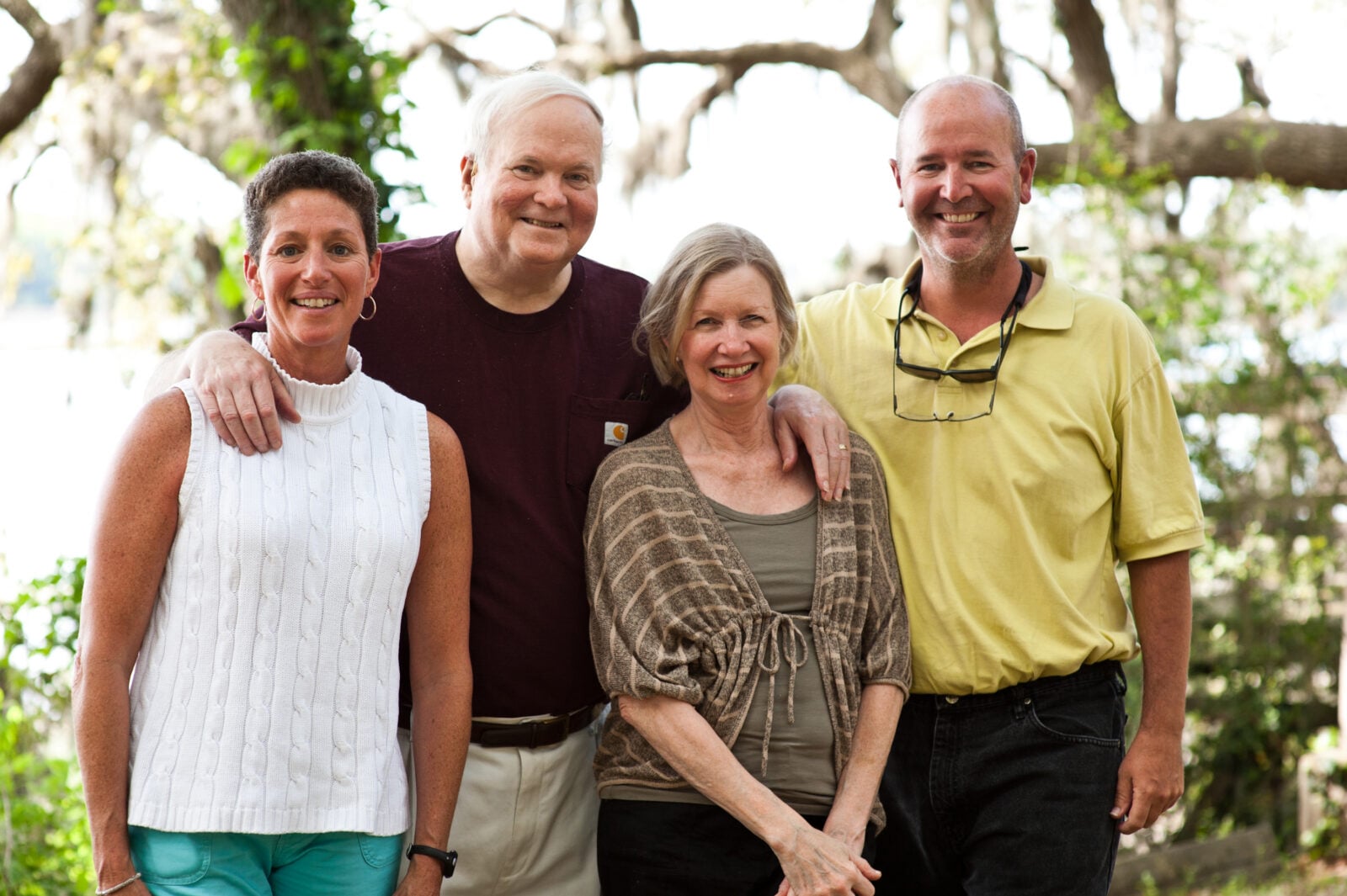 A group of four people outside