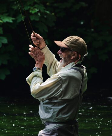 A man fishing