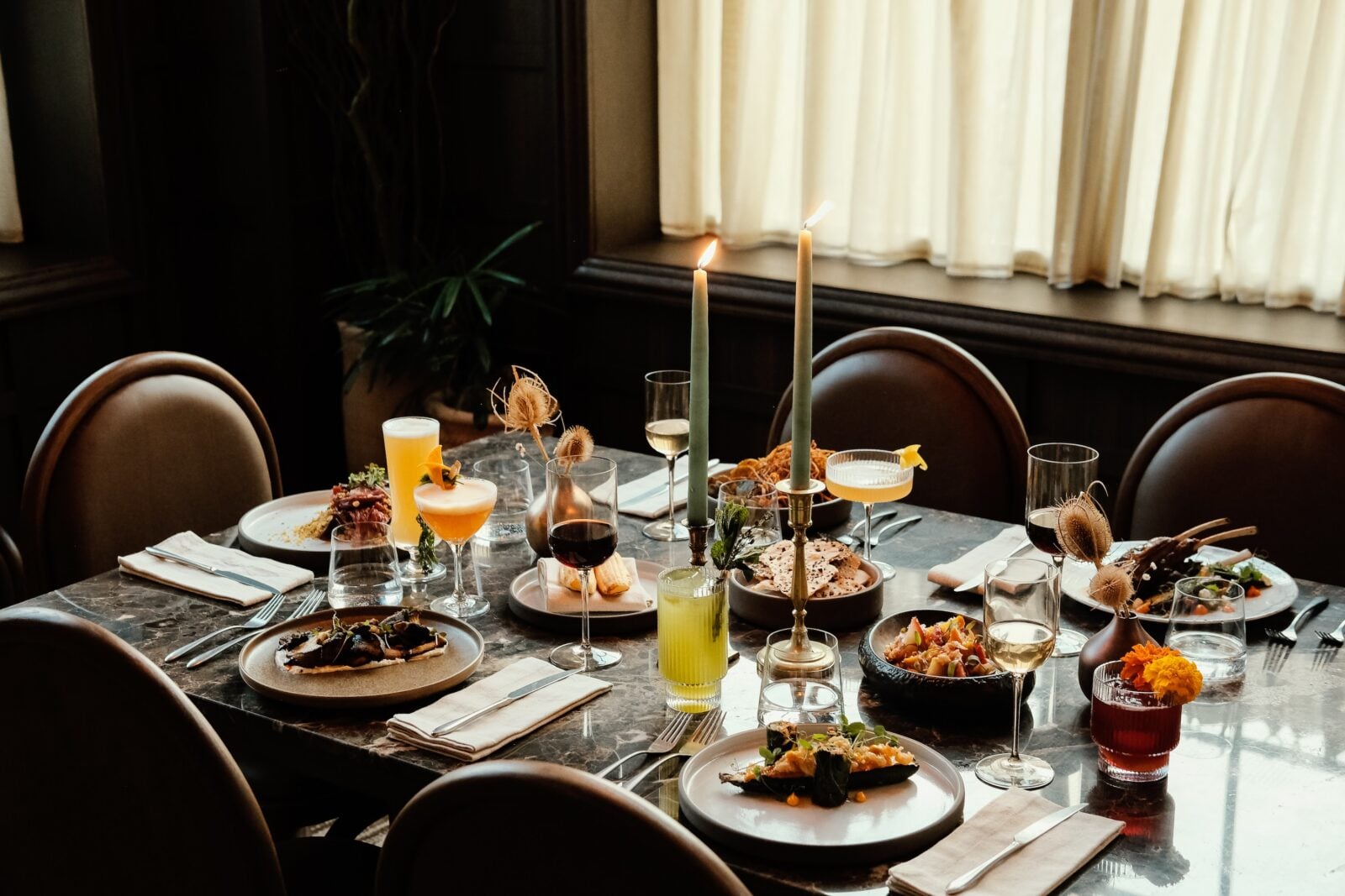 A dinner table