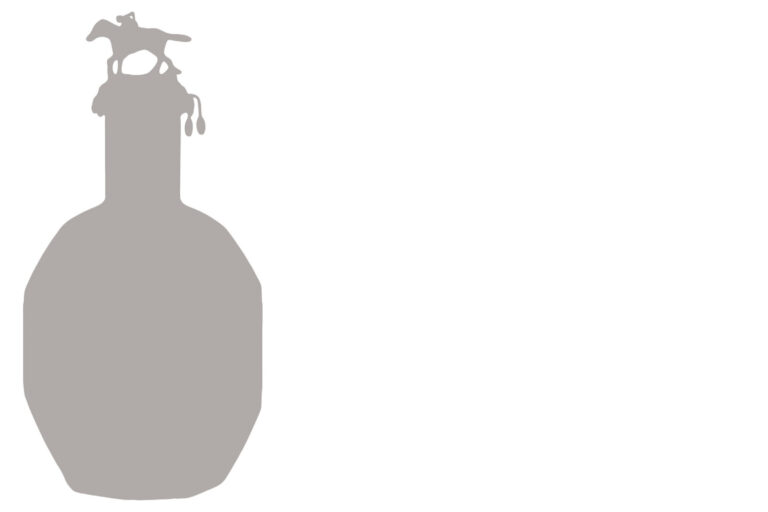 horse-capped bourbon bottle silhouette