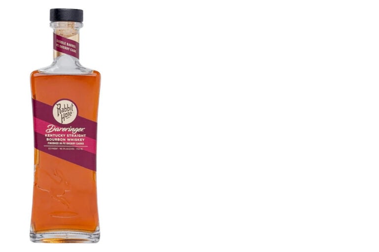 hourglass shaped bourbon bottle