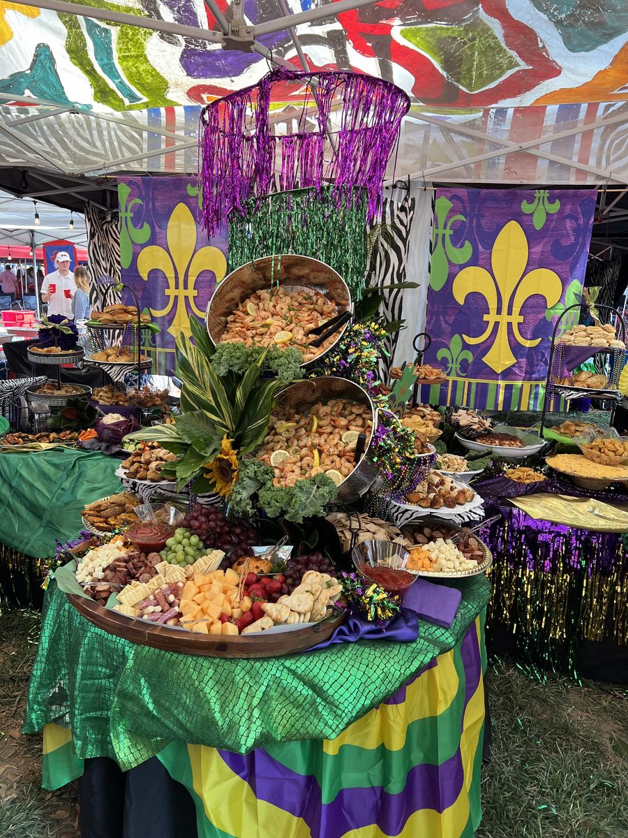 mardi gras themed tailgate