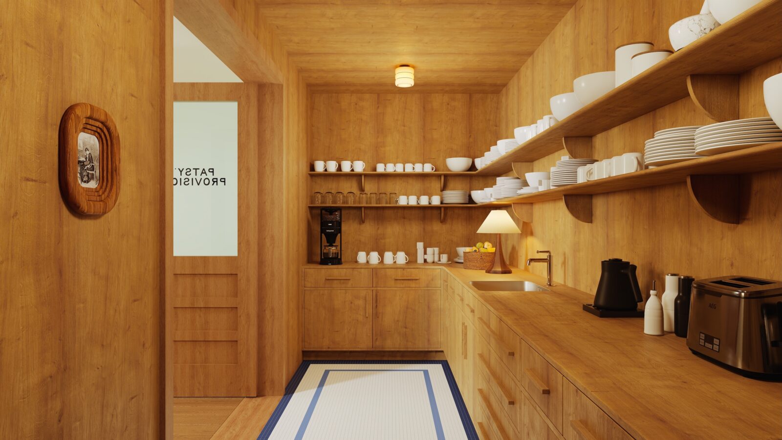 Inside a provision closet
