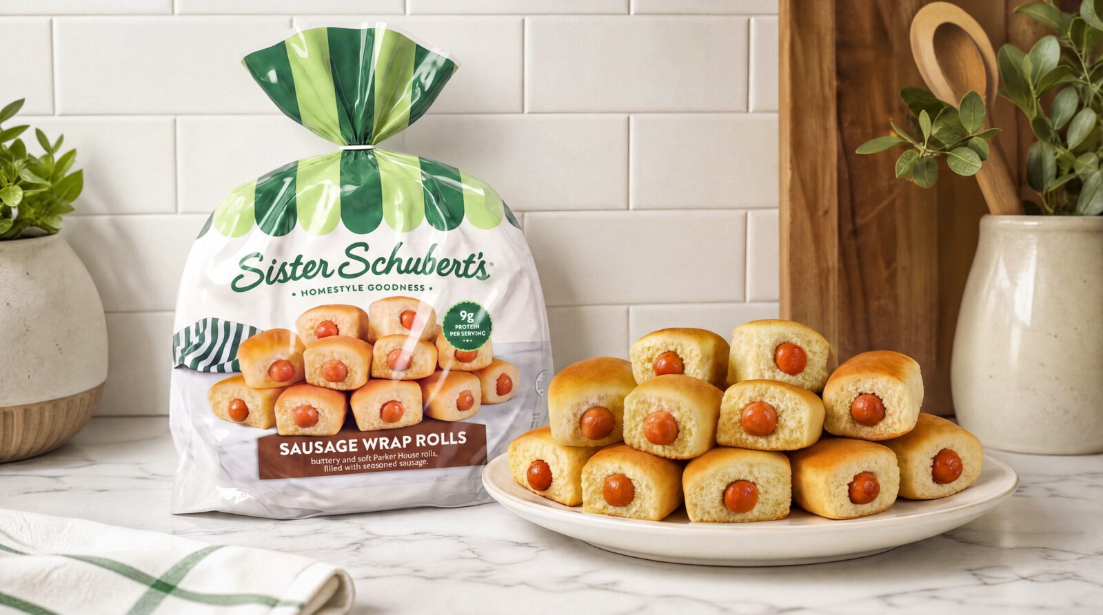 Sister schuberts sausage wrap rolls