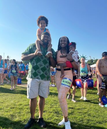 A family outside