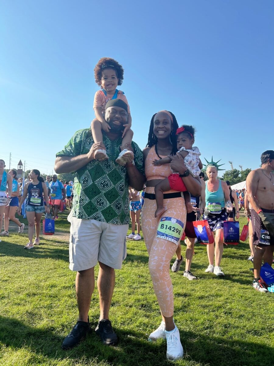 A family outside