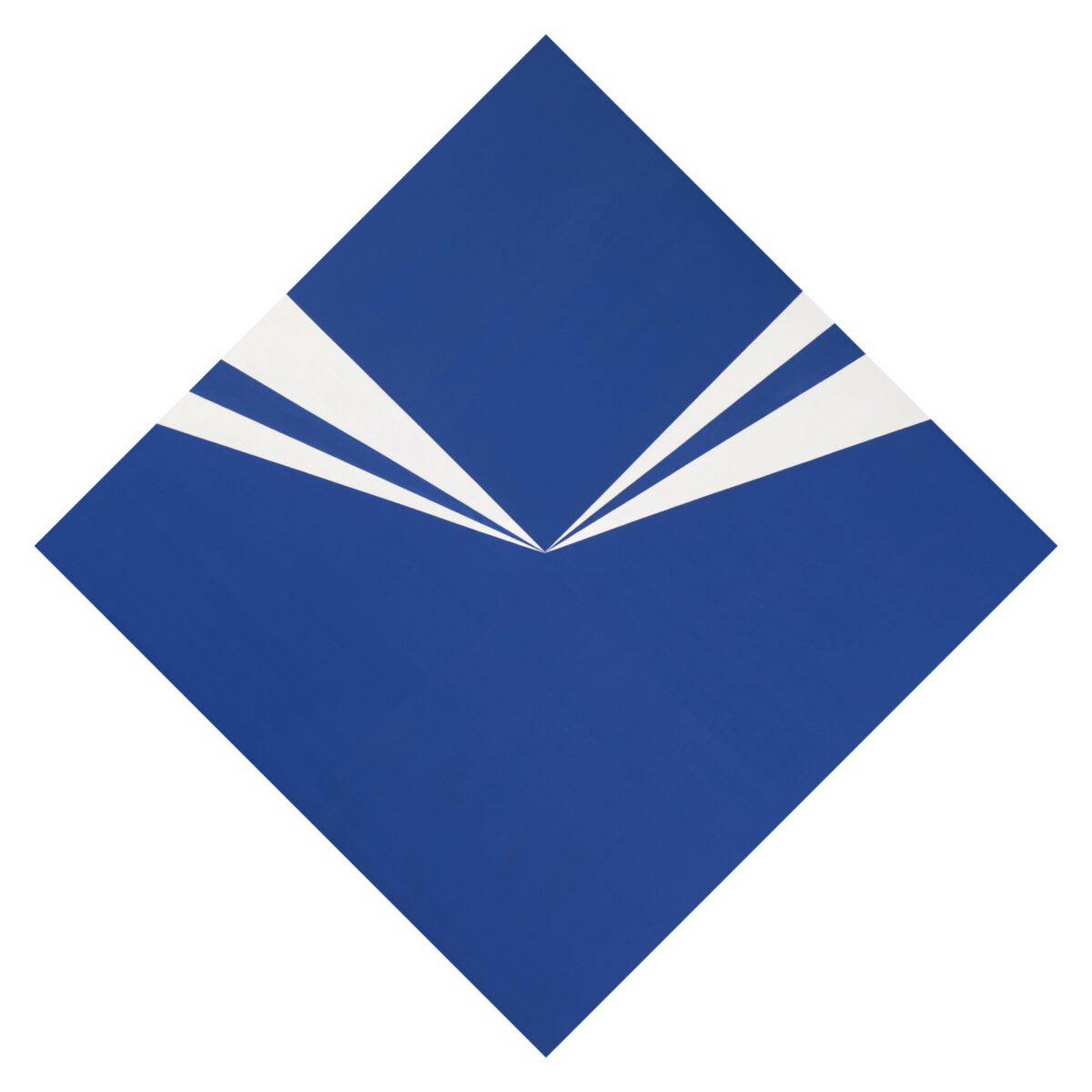 A geometric blue painting
