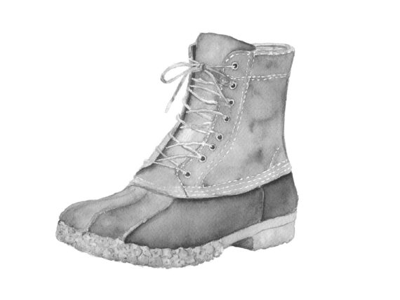 An illustration of duck boots