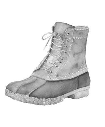 An illustration of duck boots