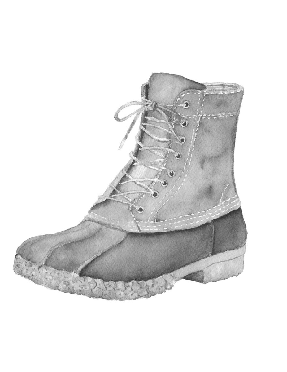 An illustration of duck boots
