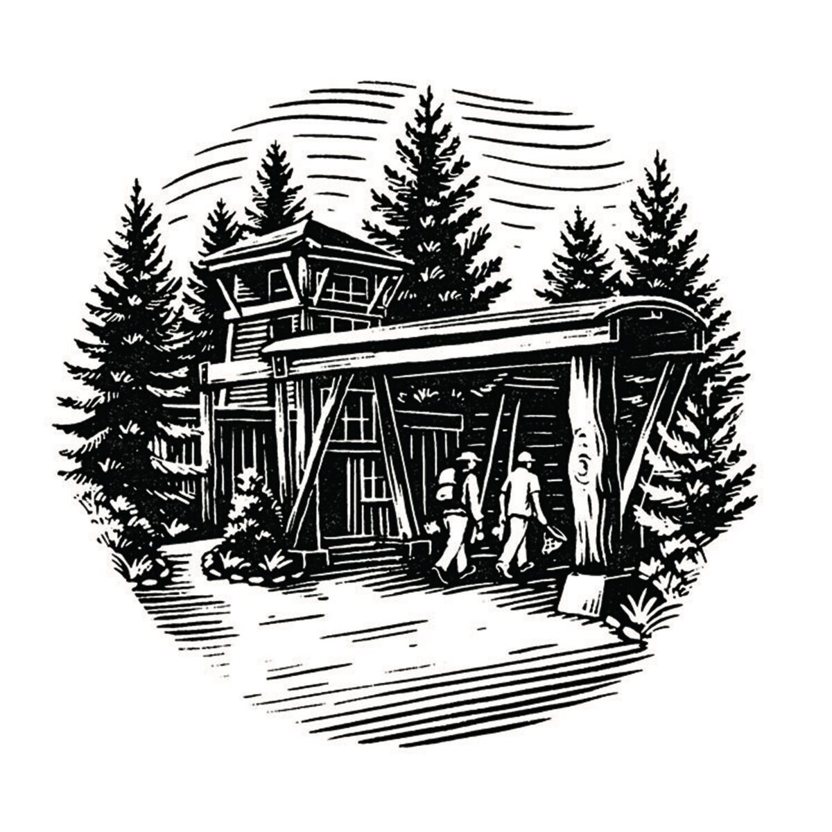 An illustration of a lodge