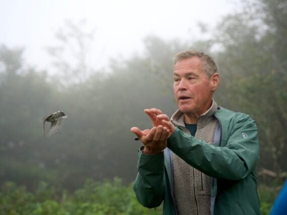 Jeff Corwin releases baby bird