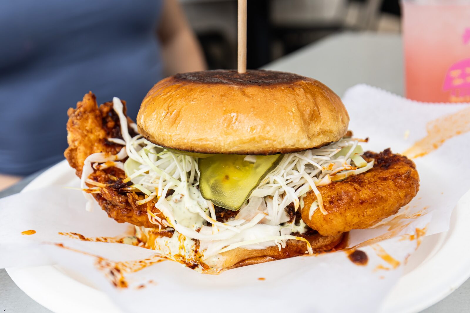 A chicken sandwich