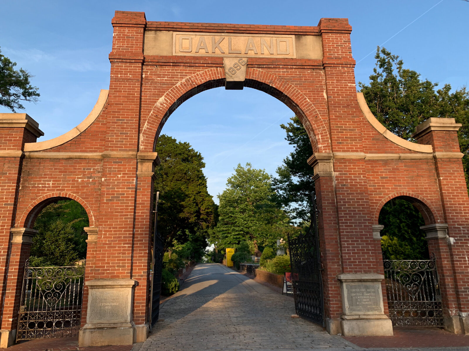 A cemetery gate