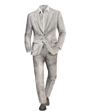 An illustration of a seersucker suit