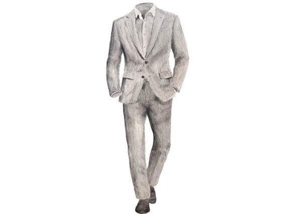 An illustration of a seersucker suit